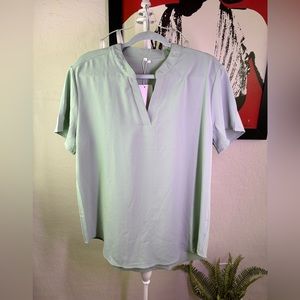 Seafoam Green Blouse size L EUC